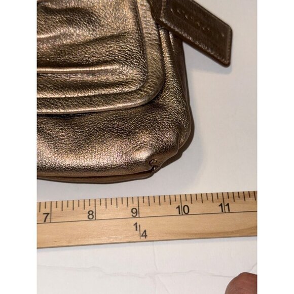 Coach Madeline Metallic Rose Vintage Coach Shoulder Purse 6X10 - Picture 15 of 16